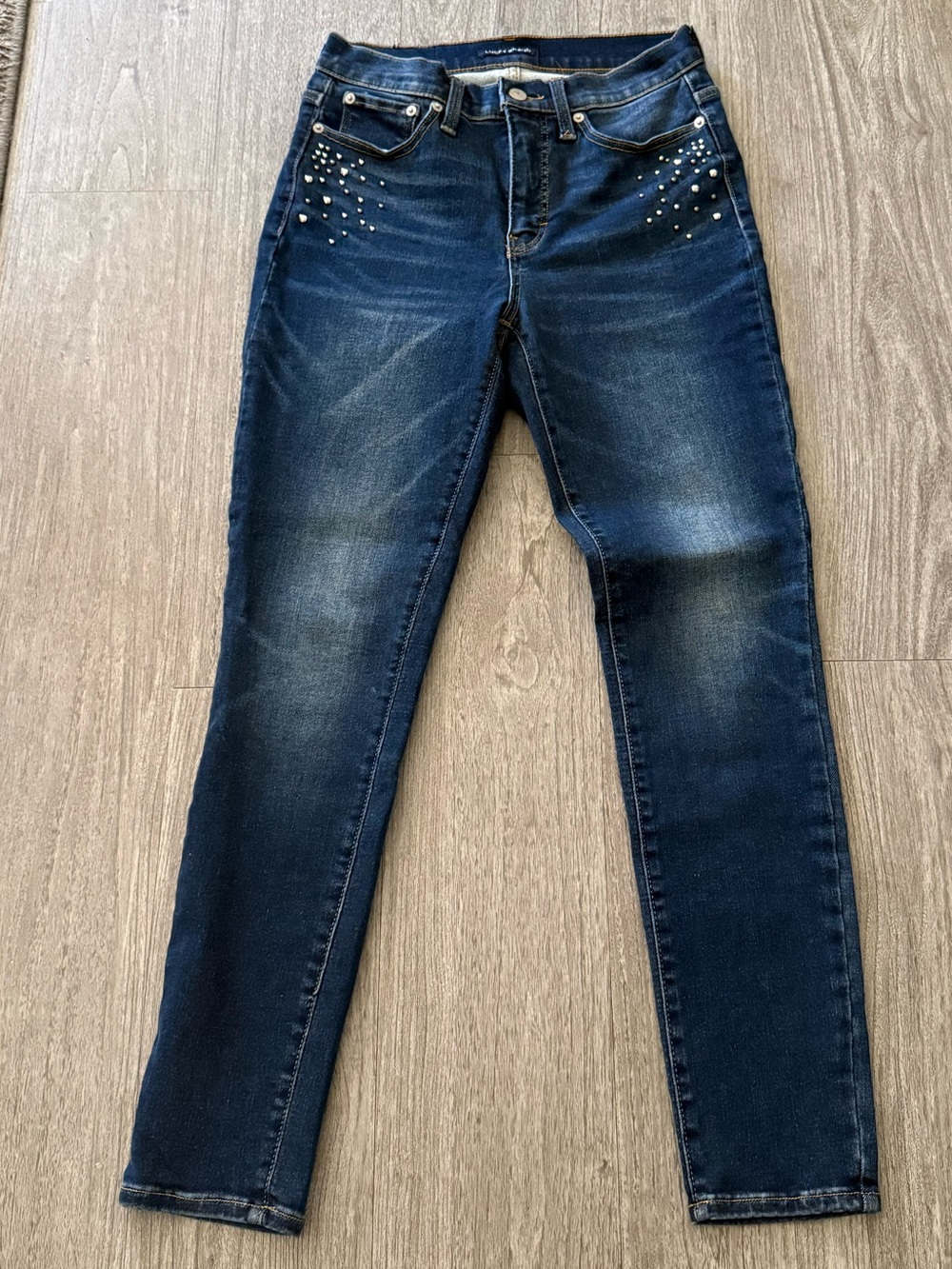 Lucky Brand High-Rise Skinny Bridgette Jeans with Stud Accents